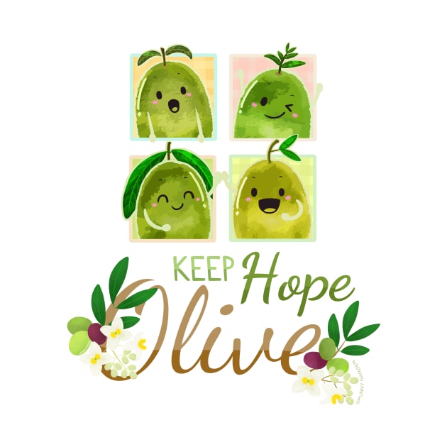 Keep Hope Olive - Punny Garden by punnygarden