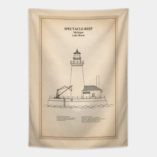 Spectacle Reef Lighthouse - Michigan - SD Tapestry