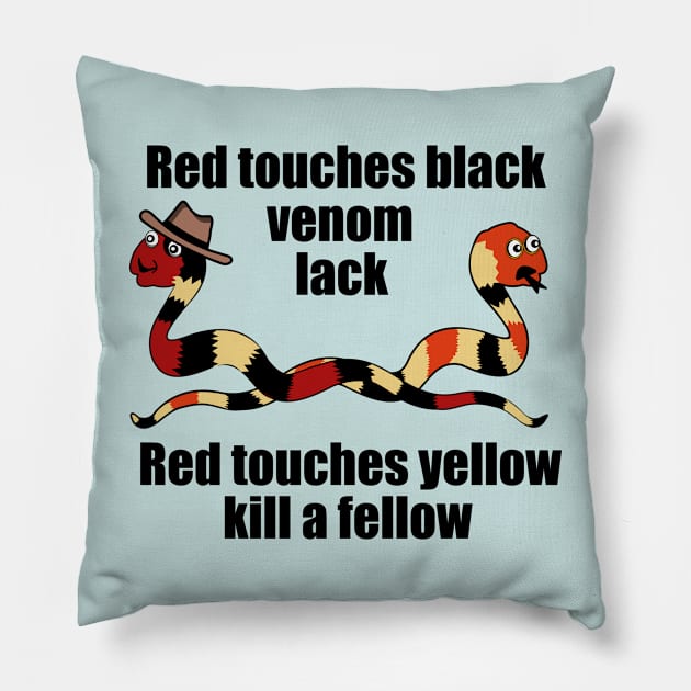 Snake rhyme Pillow by BishBashBosh