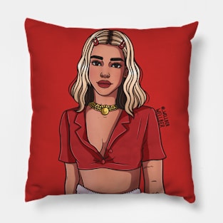 dualipa supreme art' Throw Pillow Cover 18” x 18”