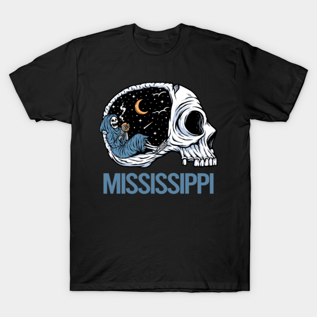 Chilling Skeleton Mississippi State - Mississippi - T-Shirt