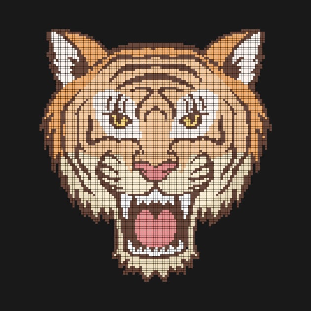 Pixel Tiger - low-bit Grafik by sweetczak