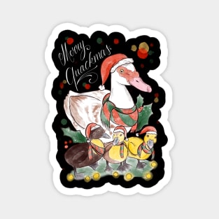 Merry quackmas dark Magnet