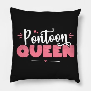 Pontoon Queen - Queen of the Pontoon Funny Boat Gift product Pillow