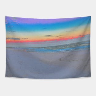 Pensacola Beach at sunrise, in a pastel look Tapestry
