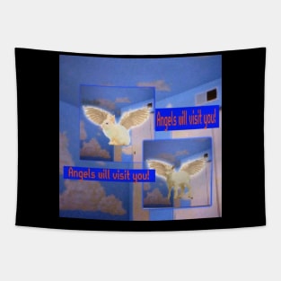 Angels will visit you - Weirdcore, internet nostalgia, dreamcore Tapestry