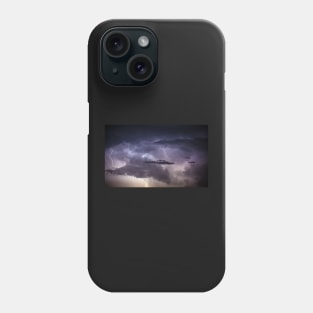 Cloudscape with thunder bolt Phone Case