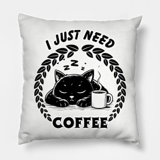 cat coffee Pillow