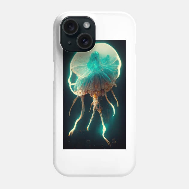 Jellyfish in full bloom Phone Case by Expedition-AI
