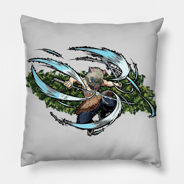 Inosuke mural Pillow by Gonpachiro