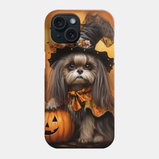 Brown Shih Tzu Halloween Phone Case