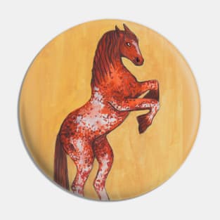 Horse on the yellow background Pin
