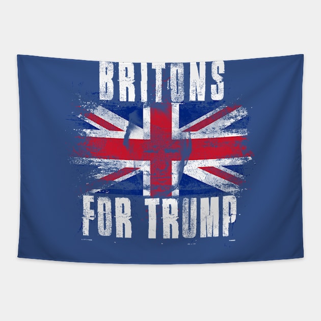 Britons For Trump - Trump 2020 Patriotic Flag Tapestry by Family Heritage Gifts