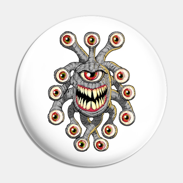 Beholder of the 14 Eyes Pin by chadtheartist