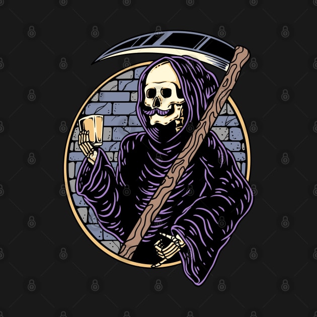 Grim Reaper Holding Crystal Stone by schopixai