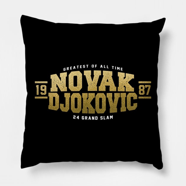 novak djokovic Pillow by SmithyJ88