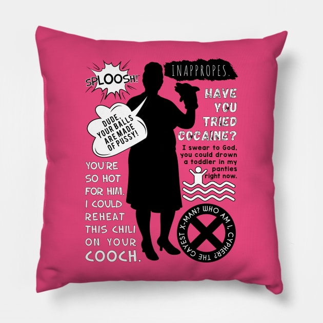 Pam Poovey Quotes Pillow by GeekMind