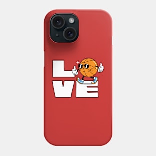 Love Basketball Shirt, Unisex Basketball shirt, Cute Basketball Tshirts, Gift shirt for basketball lover, Cute basketball mascot shirt Phone Case