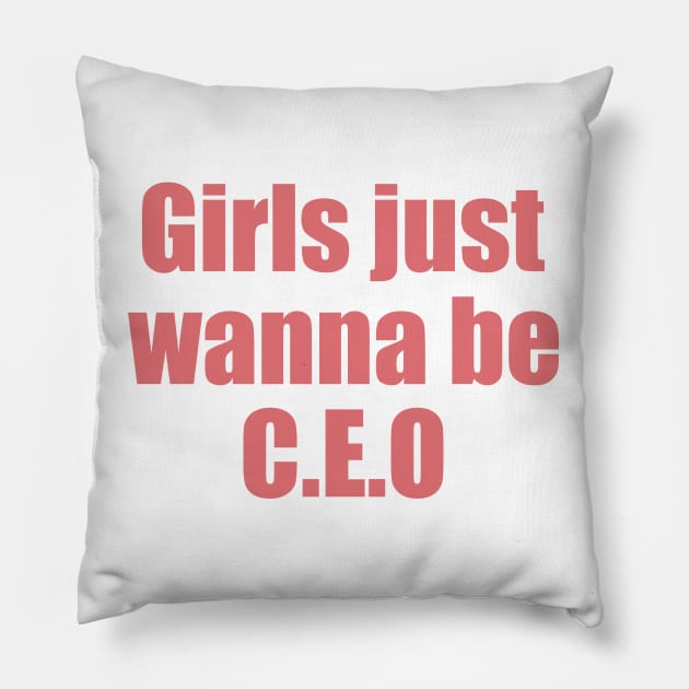 female entrepreneur boss lady Pillow by Vortex.Merch