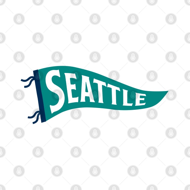 Seattle Pennant - White by KFig21