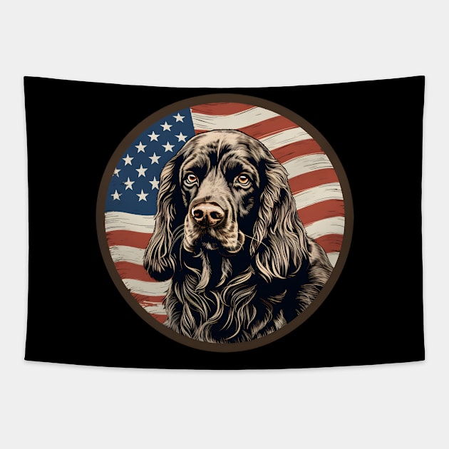 Patriotic Sussex Spaniel Tapestry by NatashaCuteShop