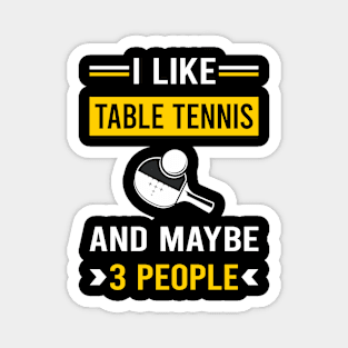 3 People Table Tennis Ping Pong Magnet