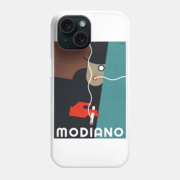 Modiano, Man with Monocle - Vintage Art Deco Advertising Poster Design Phone Case by Naves