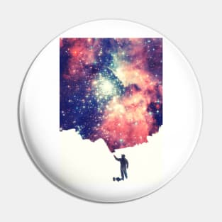 Painting the universe (Colorful Negative Space Art) Print Pin