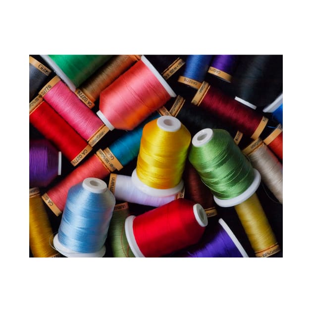 Spools of sewing thread by joesaladino