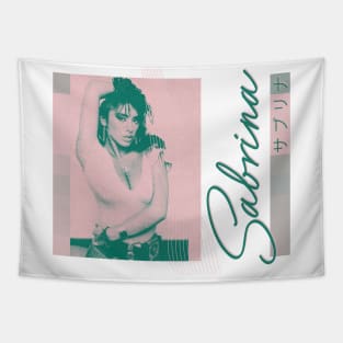 Sabrina Salerno //// Aesthetic 80s Fan Art Design Tapestry