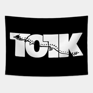 TOTK Dragon Awesome White Typography Tapestry