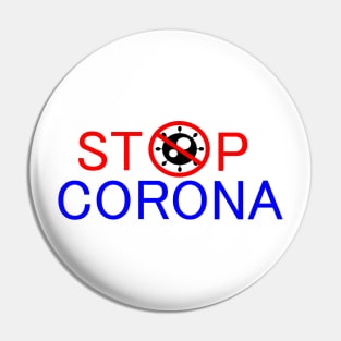 Stop corona Pin