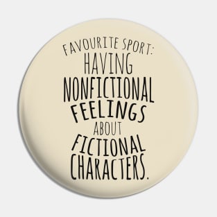 nonfictional feelings about fictional characters Pin