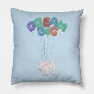 Flyng Pig Dreams Big Pillow