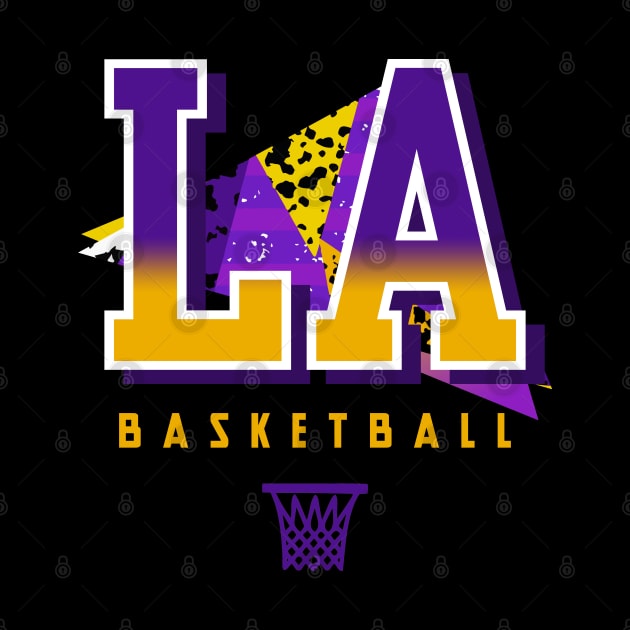 Los Angeles Basketball Retro by funandgames