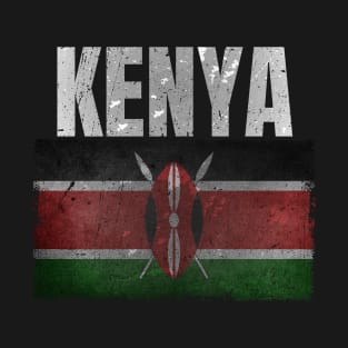 Distressed Kenya Flag Graphic Gifts for African Men Women Kenyan T-Shirt