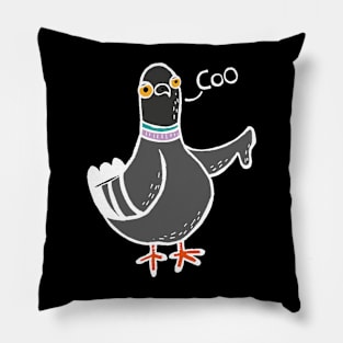 Coo / Boo Pigeon (White) Pillow