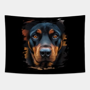 Rottweiler Face Rottweiler Dog Lover Tapestry