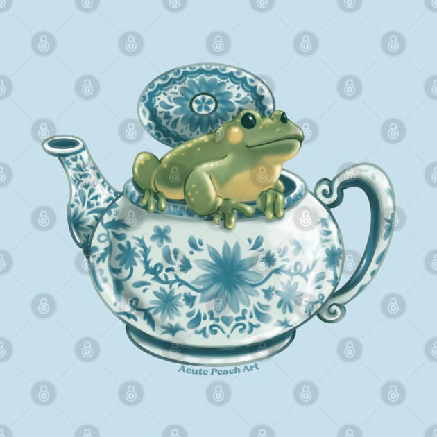 Teapot Frog by Acute Peach Art