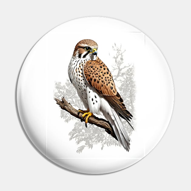 Kestrel Pin by Whiskers and Wings