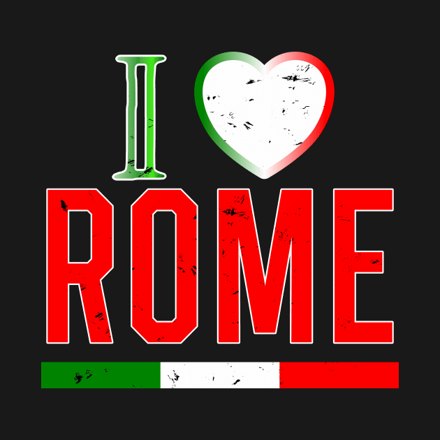 I Love Rome Italian Flag Novelty Gifts by B89ow