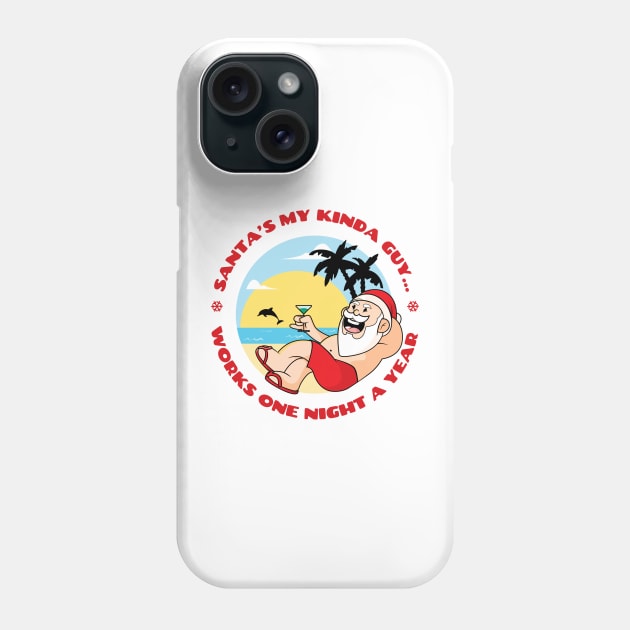 Lazy Santa - funny Santa Christmas gift (on light colors) Phone Case by Messy Nessie