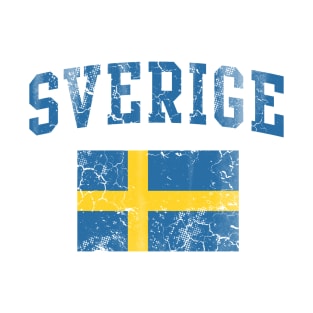 Sverige Flag Vintage Sweden Swedish T-Shirt