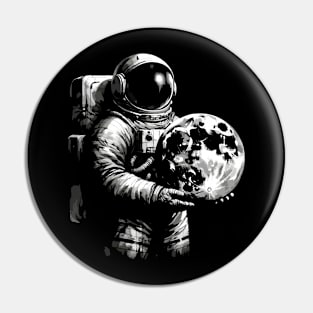 Vintage Astronaut Outer Space Science Moon Retro Space Pin