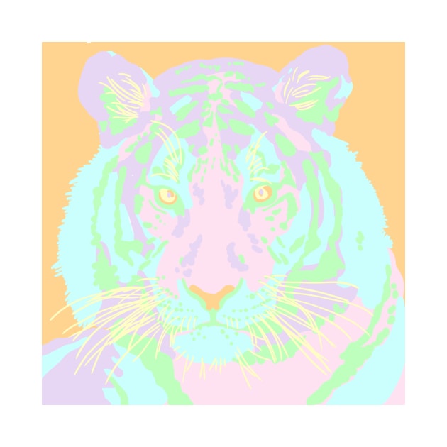 Pastel Tiger! by KelseyLovelle