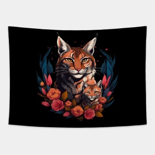 American Bobcat Mothers Day Tapestry