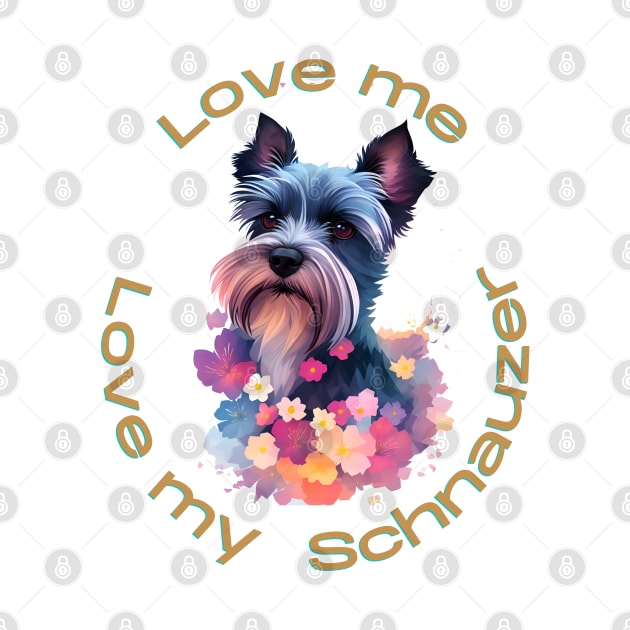 Schnauzer Splendor: Celebrate the Charm of Schnauzers with this Captivating Design! by Let it be Design