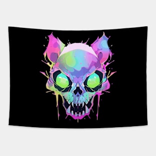 Zombie Party Cat EDM Festival Tapestry