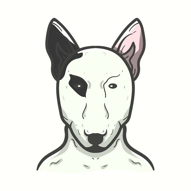 Cute Bull Terrier Dog by Dzulhan