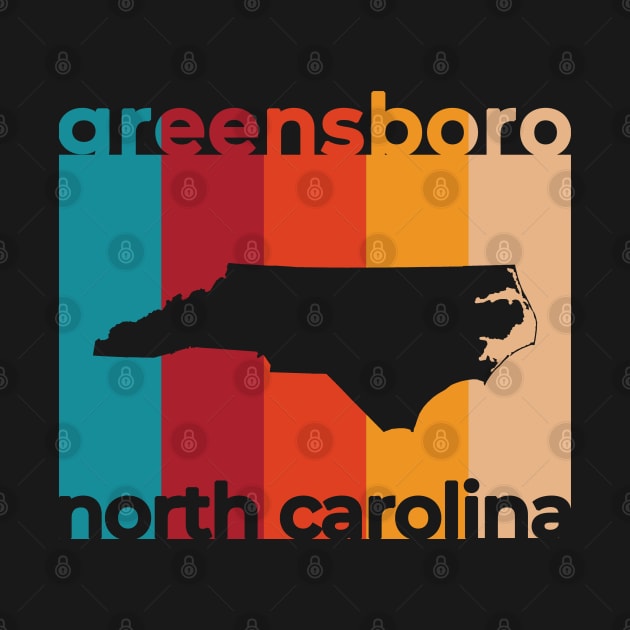 Greensboro North Carolina Retro by easytees